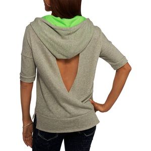 Open back Heather Hoodie